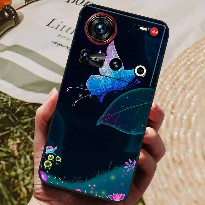 Pro pouzdro ZTE Nubia Z70 Ultra 5G 6,85'' Černé silikonové TPU měkký kryt telefonu pro Nubia Z70 Ultra Ochranné zadní kryty Z 70 Ultra