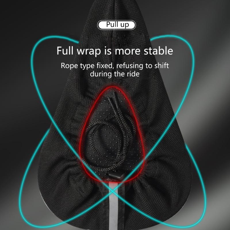Gel Bike Seat Cover Padded Soft Bike Seat Cushion Waterproof Cover Bike Saddle Cushion Covers for Mountain Road Bikes