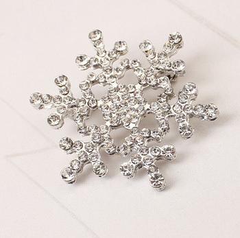 Winter Fashion New Ladies Brooch Shiny Rhinestones crystal Large Snowflake Brooch Pin Zircon Brooch Women s Christmas Gifts