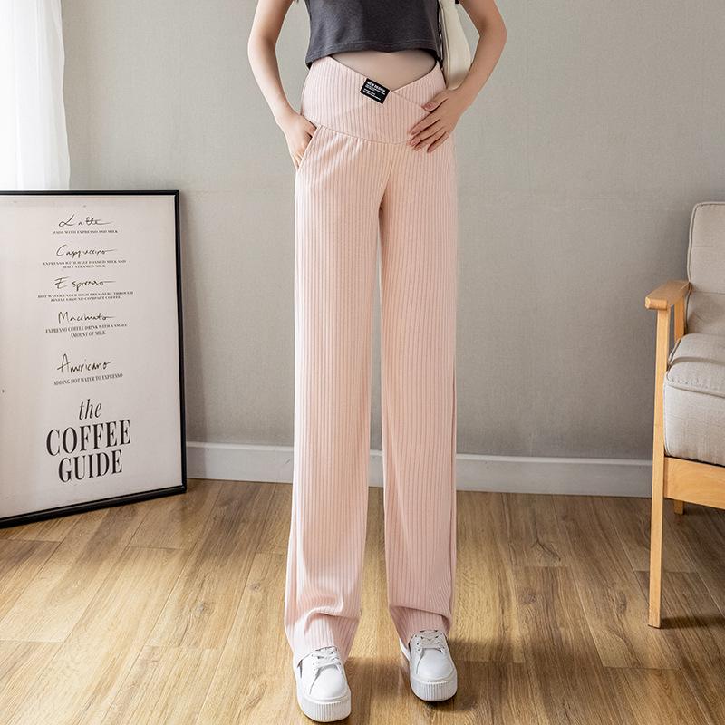 

Spring-Summer 2026 Maternity Pants: Versatile Casual Wear, Low Waist to High-Waisted, Loose Fit, Straight & Wide Leg Options for Stylish Moms 2XL рожевий