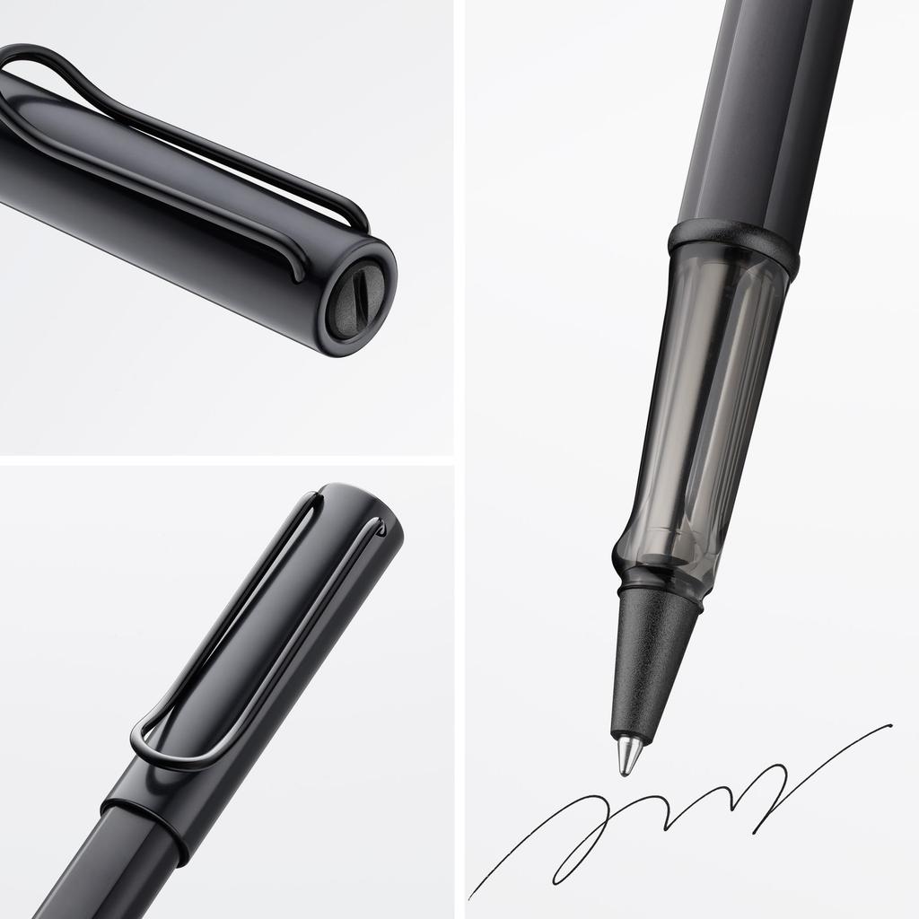 Lamy Stilo Rollerball negru Lățimea liniei de prindere ergonomică M Corp ușor din aluminiu Rollerball cu umplutură neagră LAMY M 63 AL-star - Transparent, stilou, - -