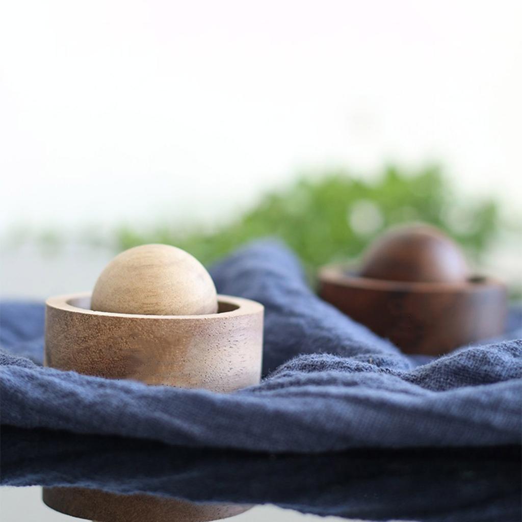 Natural Wood Essential Oil Diffuser Ball Handcrafted Solid Wood Aromatherapy Decor For Home Office And Car Use
