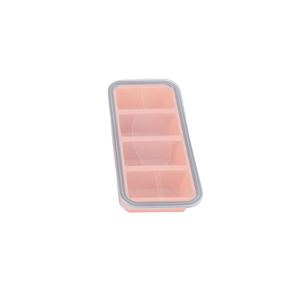 3Pcs Silicone Freezer Tray with Lids 2 3 4 Compartment Multi Size Mould Stackable Food Containers Set