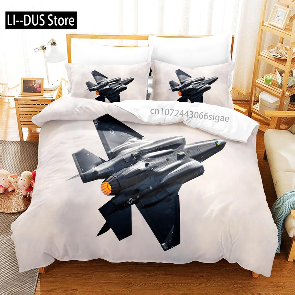 Funda Nórdica de Avión de Combate Cielo Volando Avión de Combate Juego de Ropa de Cama Para Niños Adolescentes Niños Moderno Genial Tema de Avión Decoraciones de Dormitorio