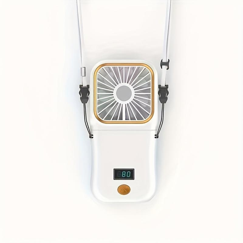 

High-End Ultra-Quiet Usb-Charging Mini Neck-Hanging Foldable Fan білий