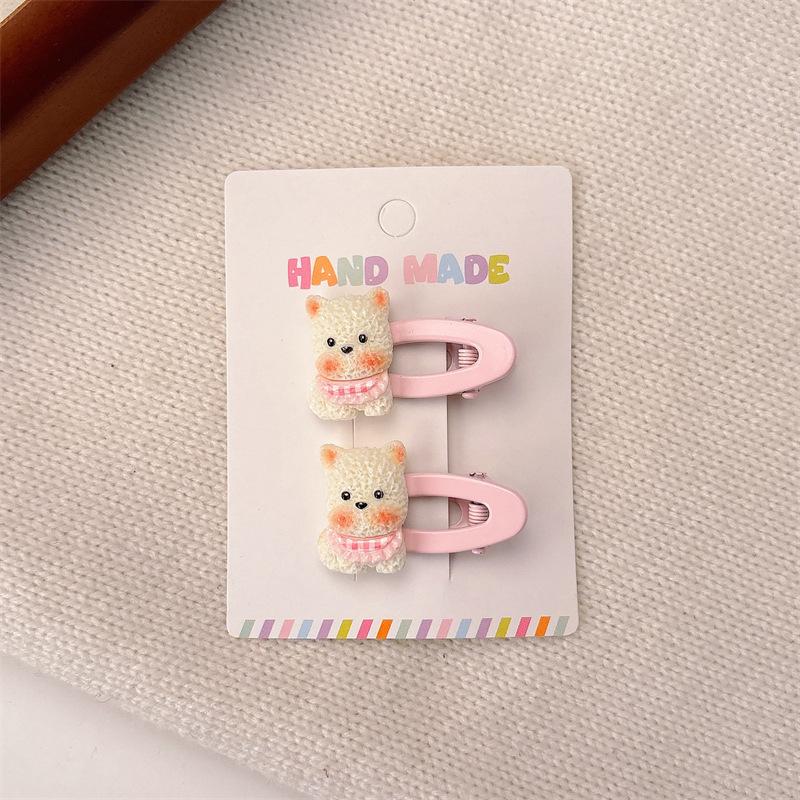 2pcs New Product Cute Cute Cute Puppy Hairpin Cartoon Broken Hair Side Bangs Hairpin Sweet Hair Accessories Headgear