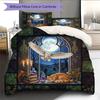 Cartoon Pattern Bedding Quilt Set Quilt Cover Pillowcase Home Decoration Birthday Gift (1 * duvet cover + 2 * pillowcase, without core)