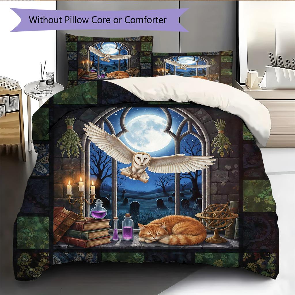 Cartoon Pattern Bedding Quilt Set Quilt Cover Pillowcase Home Decoration Birthday Gift (1 * duvet cover + 2 * pillowcase, without core)