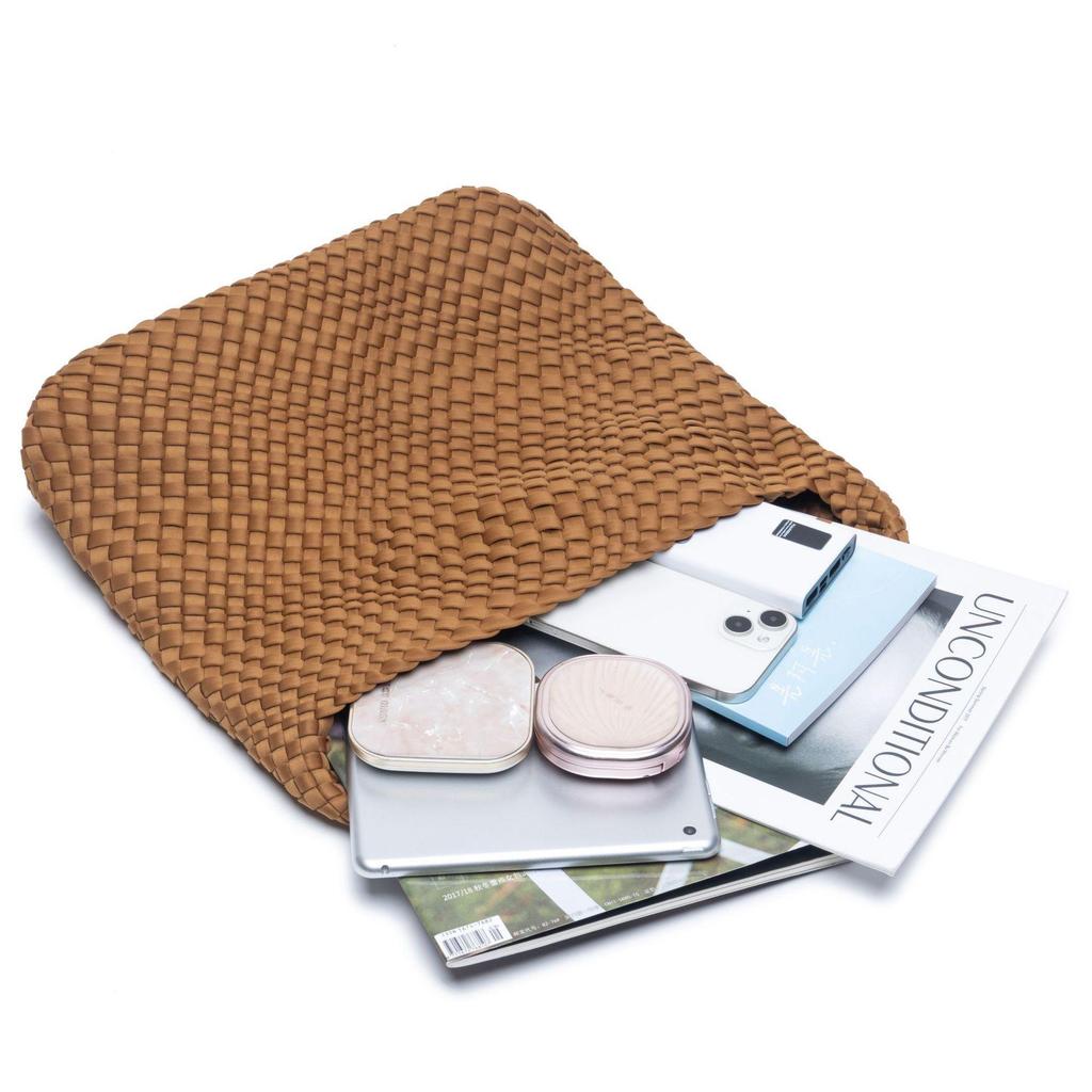 Stylová ručně tkaná velkokapacitní taška tote pro matku a dítě s všestranným ramenním popruhem