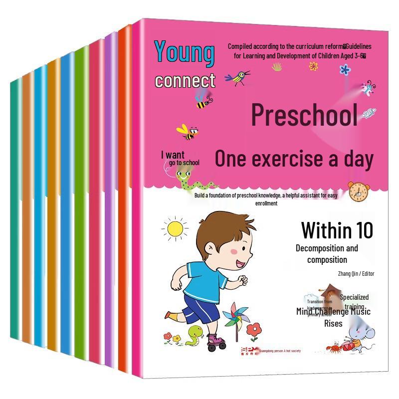 Preschool to Primary Transition Workbook: 10 Volumes of Make Ten & Borrow Ten Methods, Mental Math Practice Cards