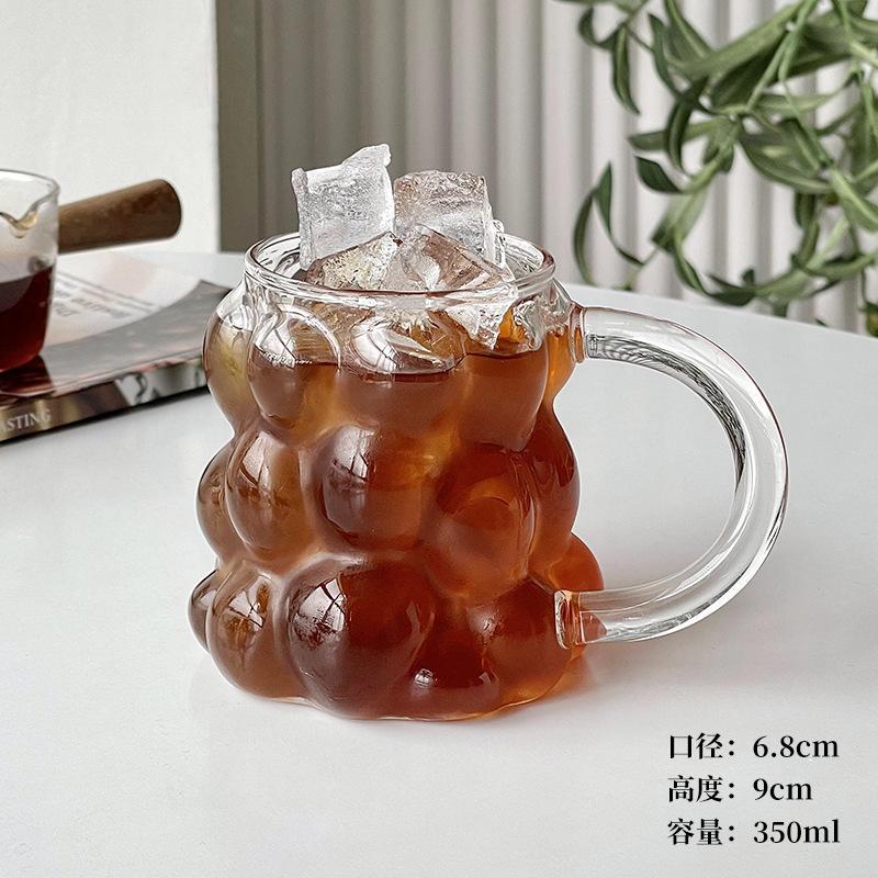Grape Shaped Glass, High Borosilicate Glass With Juice Milk Cup, Simple Thickened High Temperature Resistant Glass