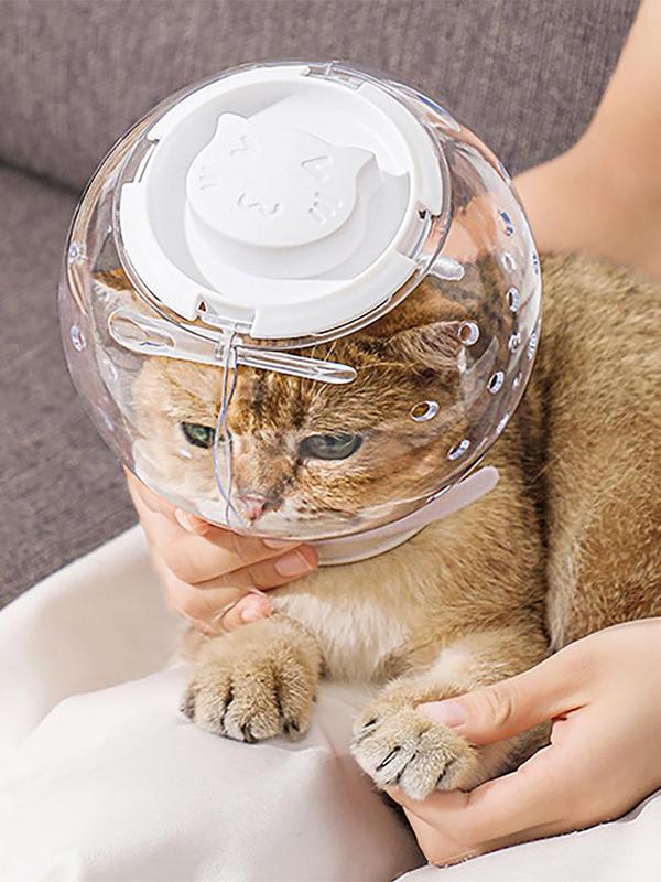 Cat Muzzle Pet Grooming Cover Accessory Breathable Anti Bite Muzzles Clear Cat Adjustable Hood Cat Grooming Pet Supplies