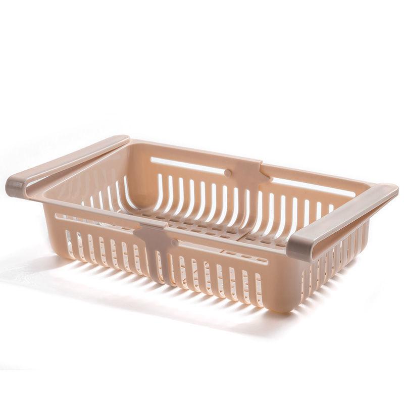 

Выдвижные ящики холодильника, стеллаж для хранения свежих разделителей, регулируемый растягивающийся органайзер для холодильника, корзина с ящиком 20.5*16*7.5cm дубильная кора