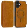 For iPhone 16 Plus Case Compatible with MagSafe RFID Blocking Card Holder Leather Phone Cover