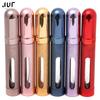 Mini Portable 12ml Refillable Bottles Traveler Metal Refillable Perfume Bottle With Spray&Empty Cosmetic Containers 1PCS