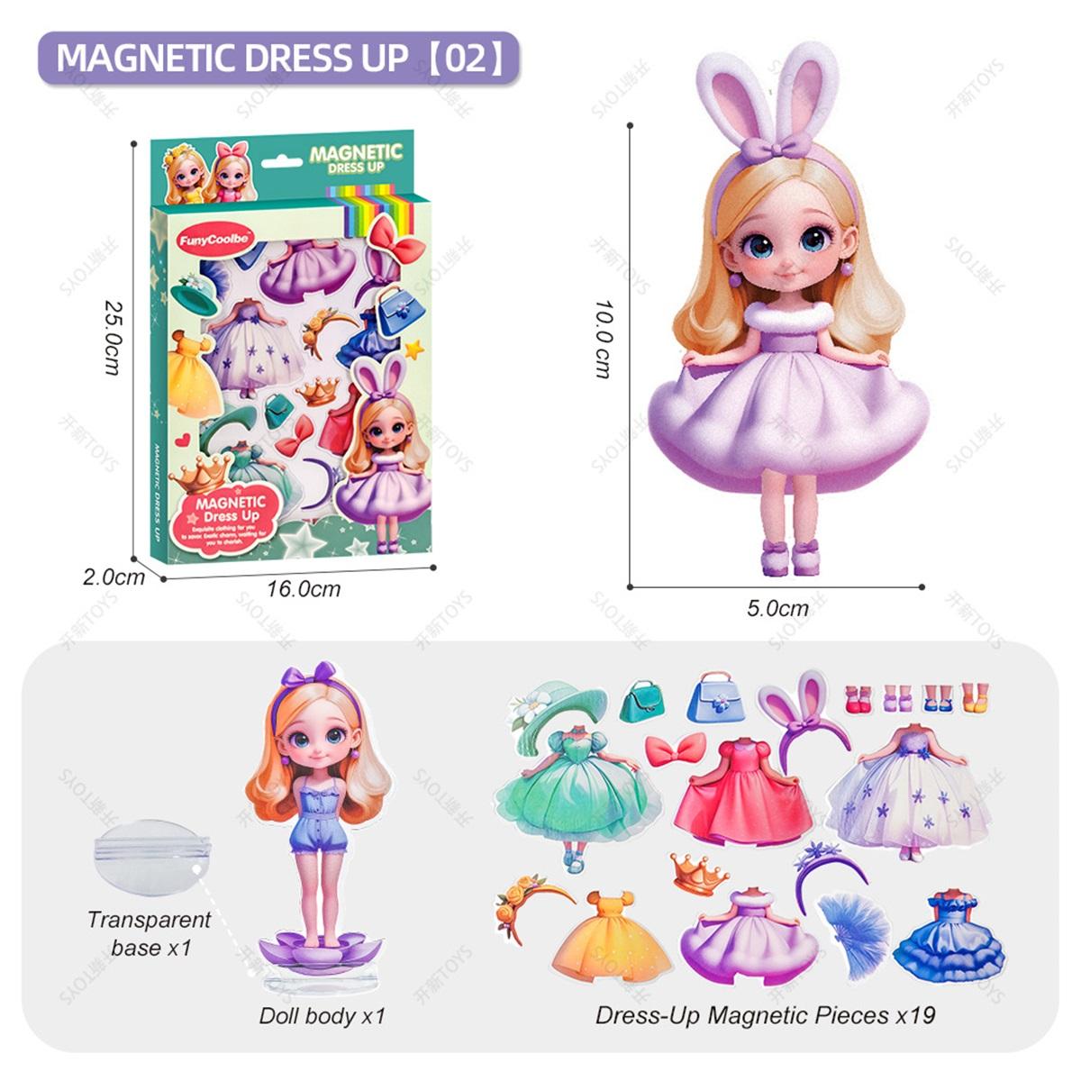 Diy Magnetic Sticker Changing Toys - Magnetic Adhesive Dress-up Educational Toys For Girls Suitable As Gifts For Kindergartens
