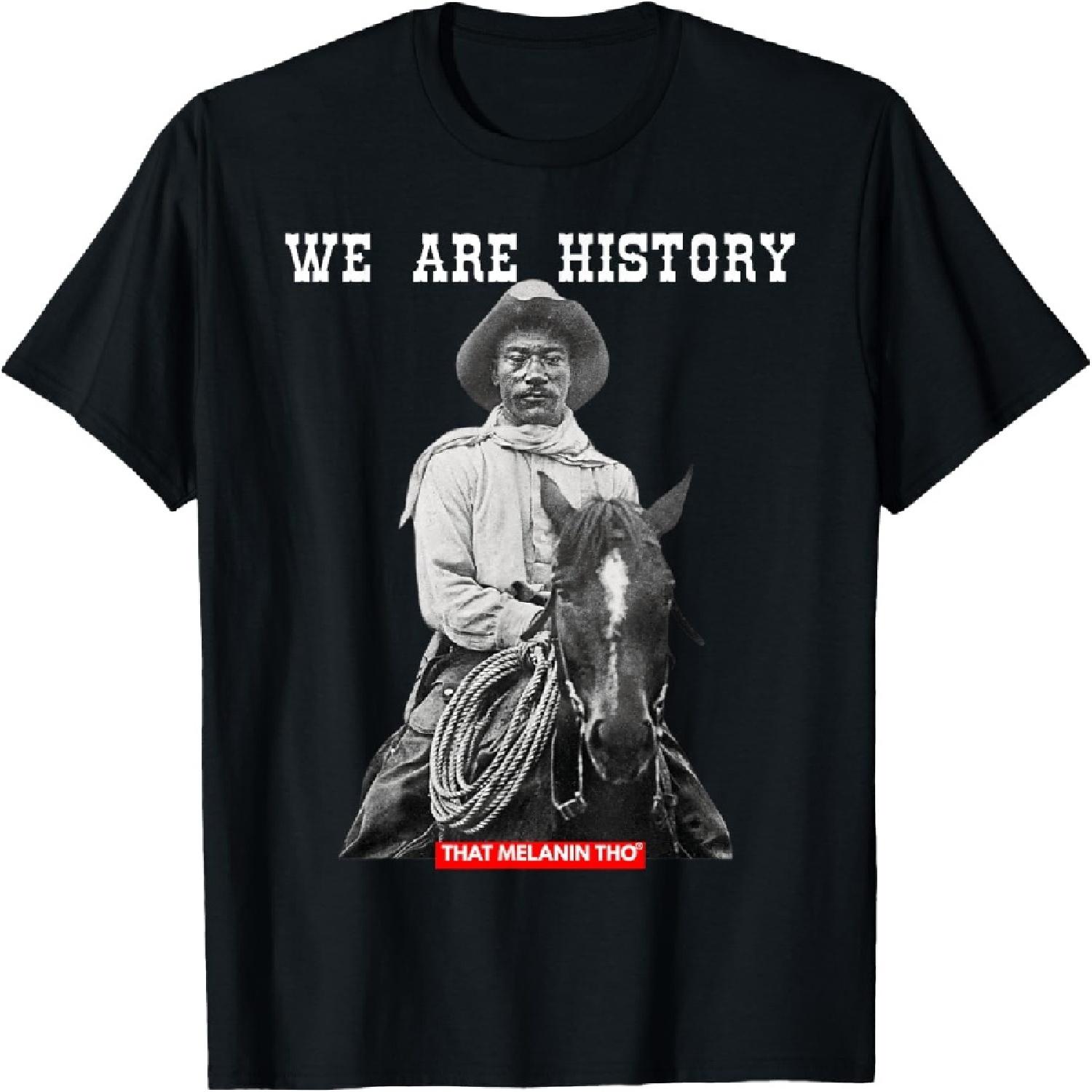 

Black Cowboy Bill Pick African American Black Cowboy History T-Shirt S