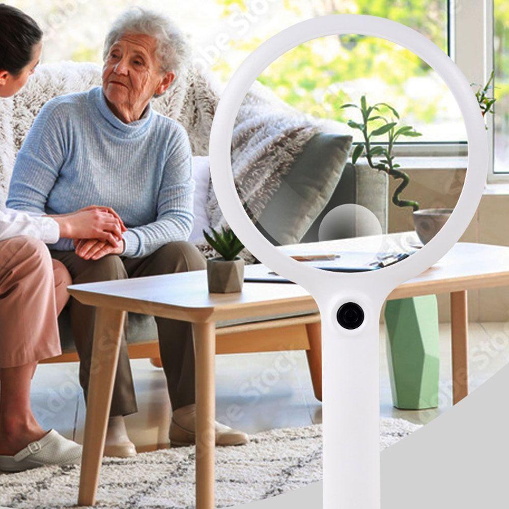 Durable Reading Glasses Rechargeable Handheld Microscope Lightweight LED Lighted Magnifier  Repair