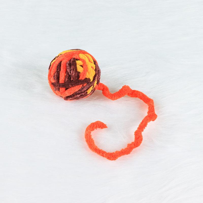 Interactive Sphynx Cat Bell Wool Ball Toy Multicolored Pet Toys for Cats Chinchilla Ragdoll Kitten Garfield mascotas Accessories