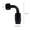 4/6/8/10/12 AN Hose Ends Fitting Aluminium Black AN Fittings Adapter Oil Fuel Pipe Reusable Fitting End 0/45/90/180 Degree
