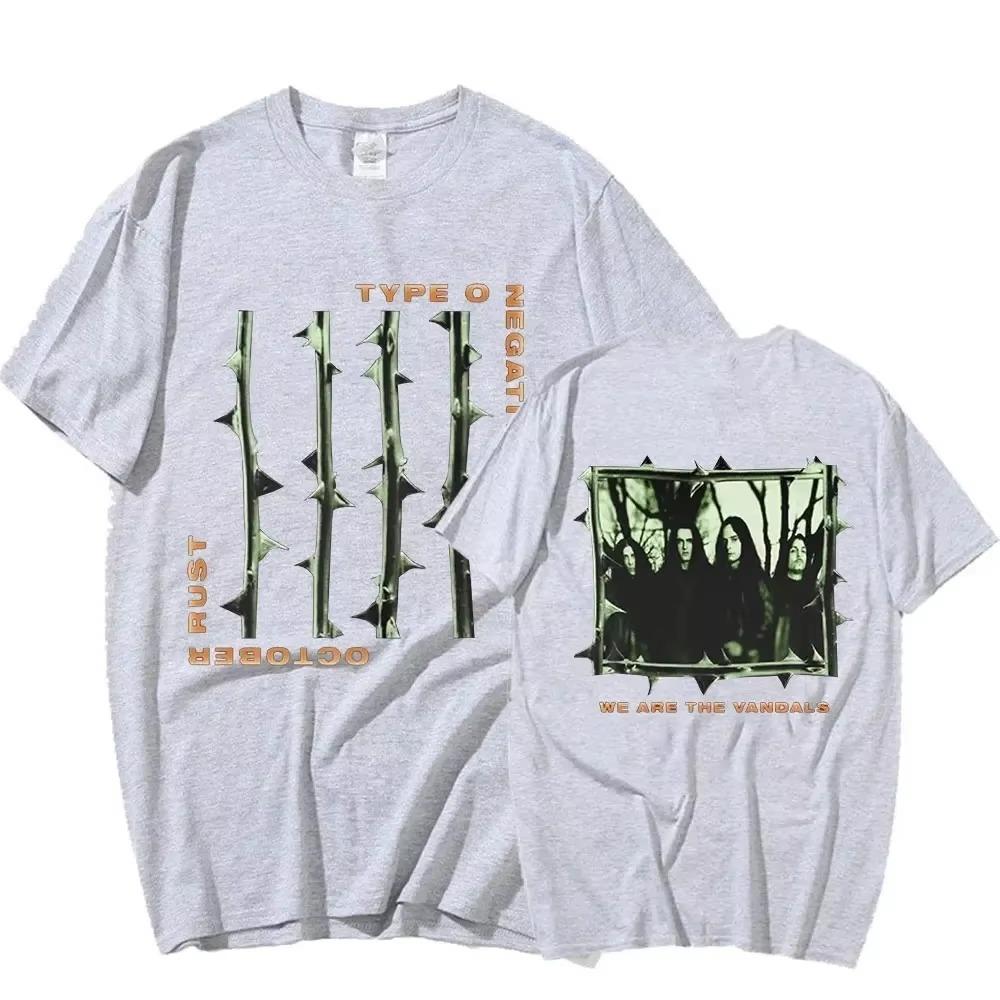 Type O Negative October Rust T-shirt Gothic Metal T Shirt Summer Men's Cotton Oversized Vintage Short Sleeve Tshirts
