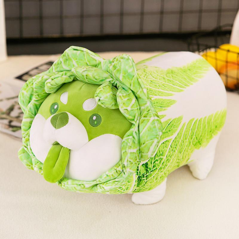 Vegetable Dog Cabbage Plush Cushion Toys Cartoon Stuffed Doll Cute Kids Gift