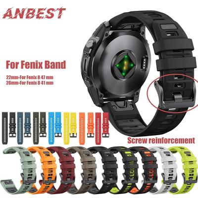 Cinturino in Silicone Bicolore QuickFit 26mm 22mm per Garmin Fenix E 8 7X 7 6 6X/Epix Pro Gen 2 51mm 47mm/Accessori Cinturino Orologio Tactix