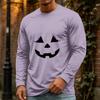 Men's Halloween Long Sleeve Neck Casual Top for Party