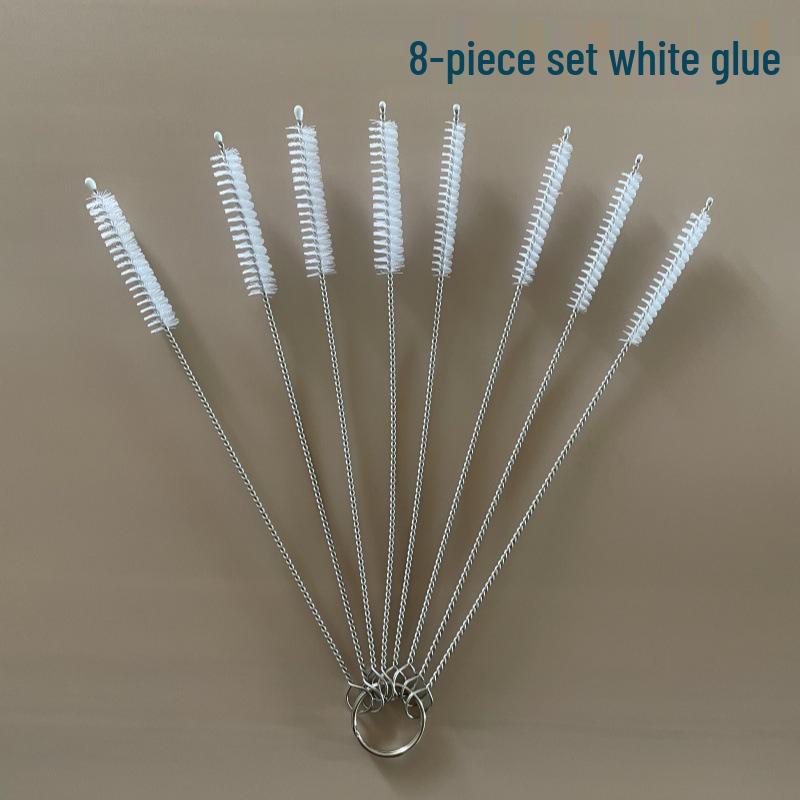 Stainless Steel Nylon Straw Brush Set - 10-Piece, Multiple Sizes for Pipes Gaps In Stock
