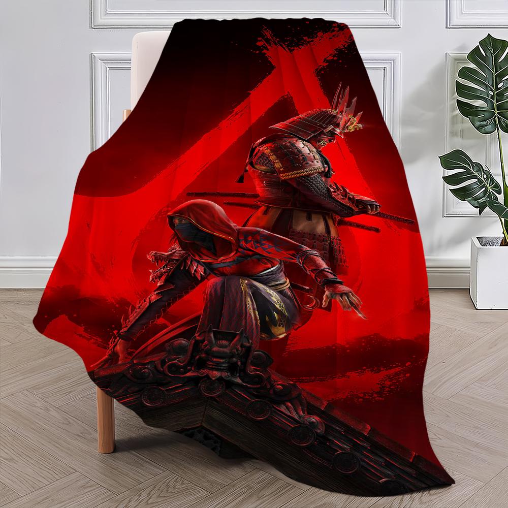 Game A-Assassins Creed S-Shadows Blanket Plush Nap Sofa Rug for Living Room Warm Office Bedroom Birthday Home Travel Kid Gifts