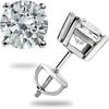 Jewels Prim 2.50CT RUND GRA MOISSANIT ÖRHÄNGEN STIFTPINNE 14K MASSIVT VITGULD SKRUVBAK GÅVA