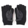Pristine HERMES Baltimore Mittens Serie Metal Knit Gloves black cashmere S Used