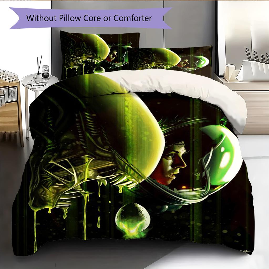 Cartoon Pattern Bedding Quilt Set Quilt Cover Pillowcase Home Decoration Birthday Gift (1 * Duvet Cover + 2 * Pillowcase, Without Core)