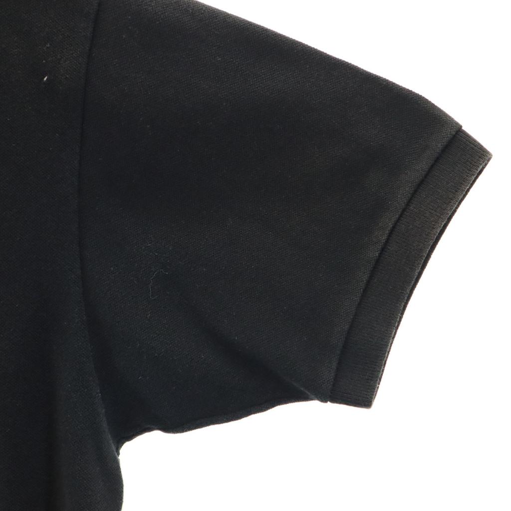 TRUSSARDI made in Italy Short sleeve Polo shirt M black Kanoko fabric Men's Used