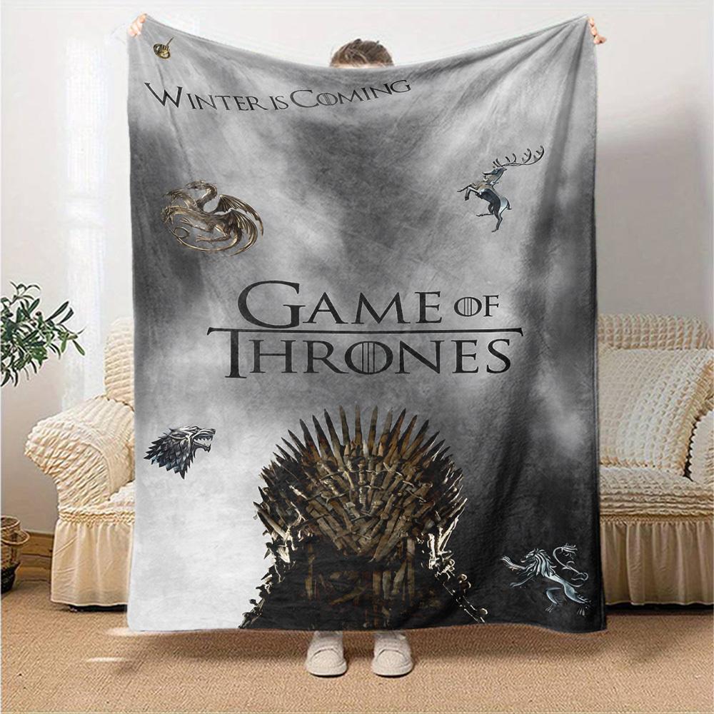 1pc Game of Thrones Winter is Coming Flannel Blanket - Soft Warm Throw for Home, Office, TravelL1323
