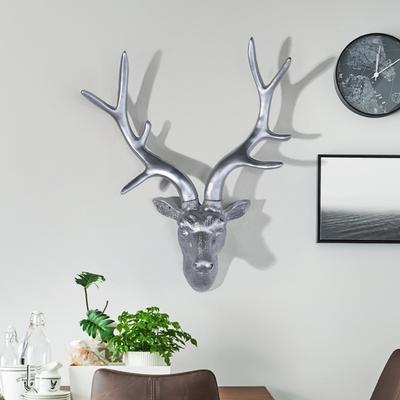 Decorazione Murale Testa di Cervo Europea Stile Rustico Americano Country Montatura Animale per Casa, Ufficio o Ingresso