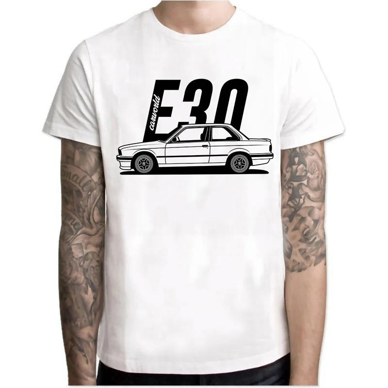 New Arrival Cool Automotive Car Turbo E30 men t shirt Anime T-shirts tee shirt homme TShirt  men clothing Q7