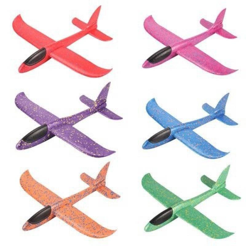 Colorful Non-electric Hand-throw Glider Foam Airplane Toy For Kids
