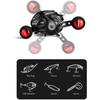 Baitcasting Reel Right-Hand Retrieve Long Casting Reel Metal Shell Anti-Burst Line Metal Gear Ratio 