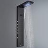 Grifo de Ducha de Lluvia con Pantalla Digital para Baño SPA Masajeador Jets Panel de Ducha Negro con Alcachofa Manual Bidet Aspersor Grifo