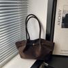 Women Suede Dumpling Tote Bag, Luxury Handbag, Single Shoulder Crossbody Bag