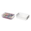 2pcs Plastic Portable File Box Stackable Dustproof Protective Clear  Document Case for Document Ph