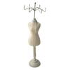Elegant Lace Jewelry Display Stand With Wooden Base Presentation Holder For Necklace Earring Bracelet Exhibition