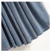 DIMANAF 2026 Summer New Plus Size Women Loose Wide Leg Long Panst Denim Skirt Casual Elastic Waist Long Pants