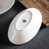 abay Minimalist White Ceramic Oval Deep Plate