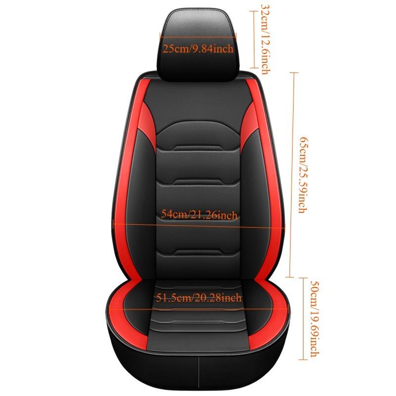 All-inclusive Fashionable Car Seat Covers with Pu Leather, 2 Pieces Suitable for Most Cars To Resist Wear and Tear and Scratches