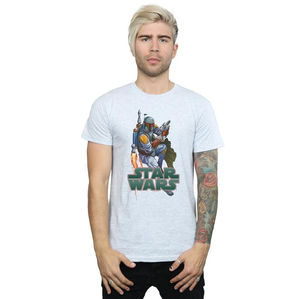 Star Wars Mens Boba Fett Fired Up T-Shirt