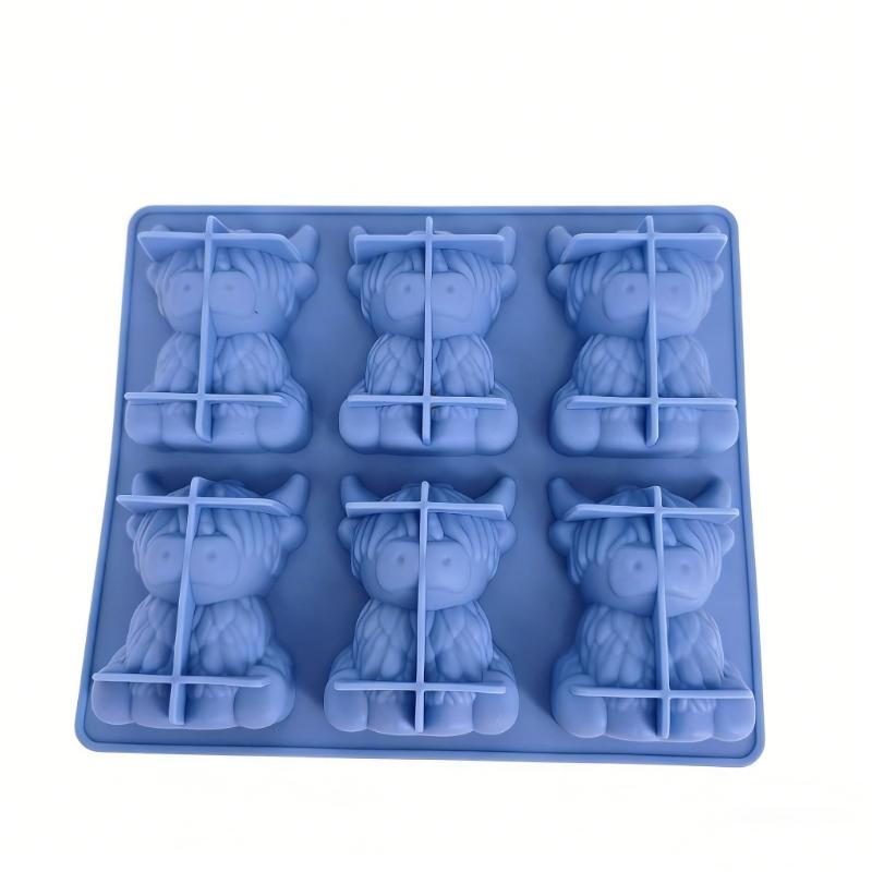 12 Cavities Scottish Cow Ice Cubes Tray With Nonstick Design Kitchen Gadgets For Easy Releases And Multiple Creative Use