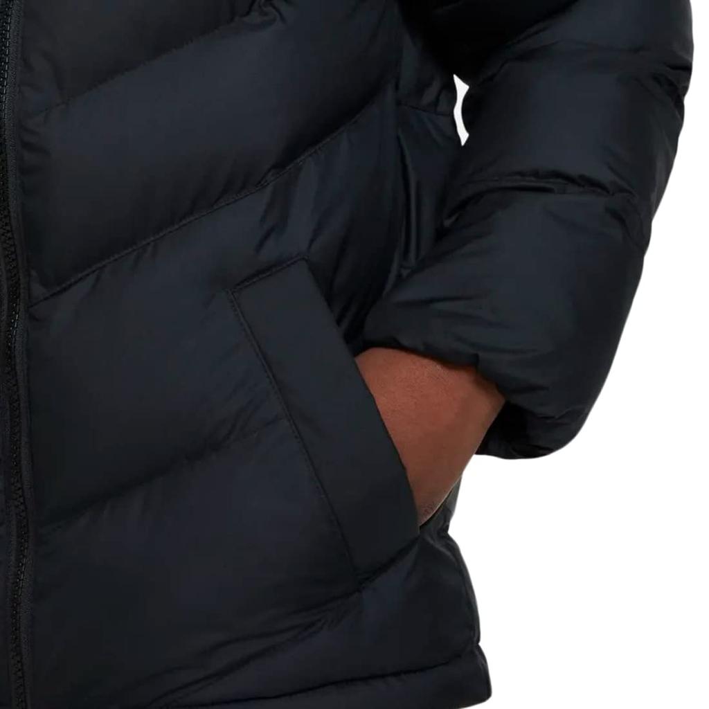 Nike Jacket With Hood And Zipper Design Printed Logo Kids Jackets Black DX1264-013