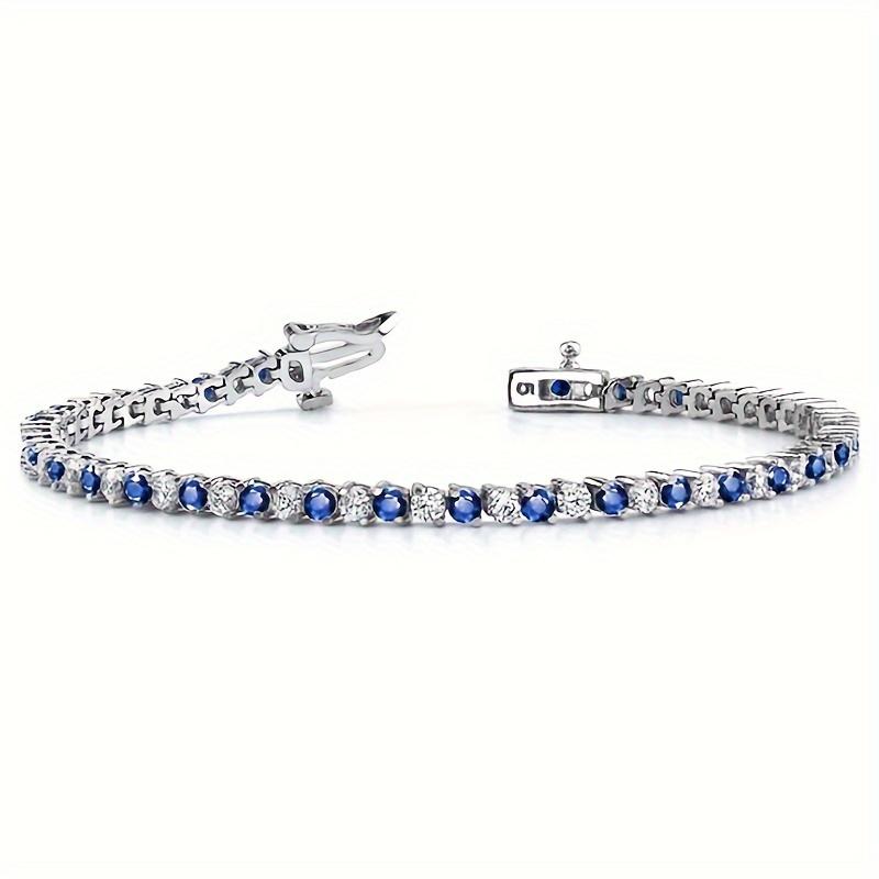 1 Piece of Italian Luxury 925 Silver Inlaid Moissanite Bracelet, Suitable for Various Occasions Such As Banquets, Including Exquisite Jewelry Box